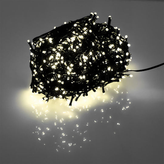 1000 Lichterketten LED 50m. x 13.6cm Warmes Weiß Typ Regen 1Stück