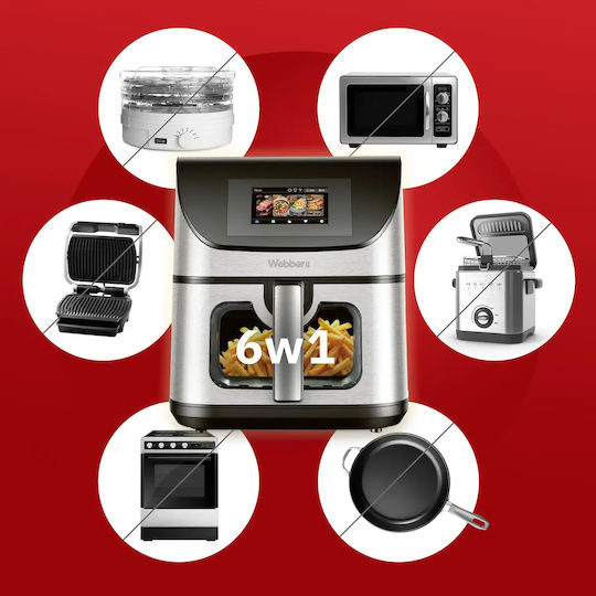 Webber Air Fryer with Wi-Fi 8lt Silver