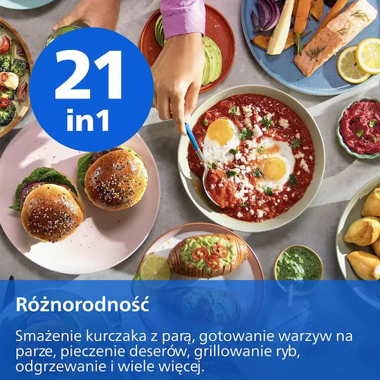 Philips Ovi Air Fryer 7.2lt Μαύρο
