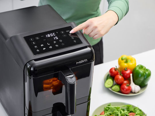 MPM Air Fryer με Διπλό Αποσπώμενο Κάδο 12lt Μαύρο MFR-13