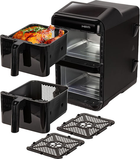 MPM Air Fryer με Διπλό Αποσπώμενο Κάδο 12lt Μαύρο MFR-13