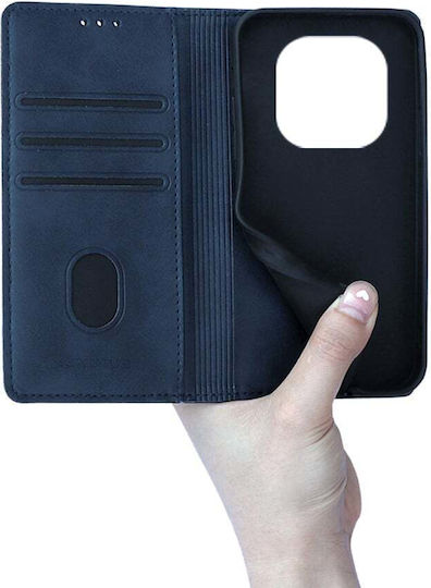 Калъф Портмоне Vintage Magnet Wallet Sonique Xiaomi Redmi Note 14 Pro Тъмносин