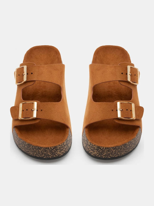 Sandale Casual Damă Flatforme Maro