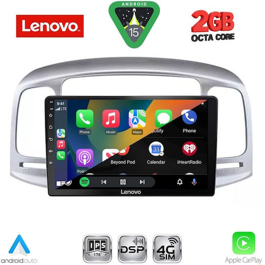 Lenovo Автомобилна Аудио Система (Блутут/USB/WiFi/GPS/Apple-Carplay/Android-Auto) с Тъчскрийн 9"