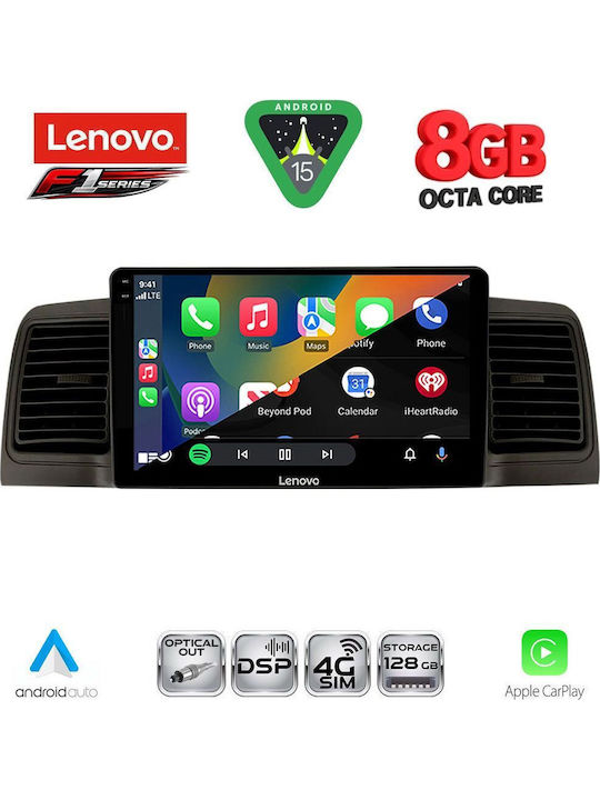 Lenovo Car Audio System for Toyota Corolla 2001-2006 (Bluetooth/USB/WiFi/GPS/Apple-Carplay/Android-Auto) with Touch Screen 9"