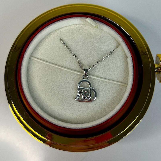 Rote Seife Rose In Elegante Box Dome Kette Überraschen Anhänger