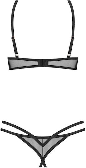 Obsessive Euridia Set Crotchless Negru