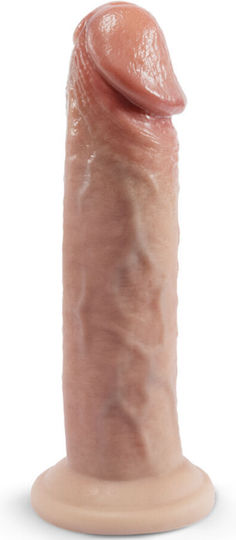 Glass Dildo With Suction Cup Flesh 19cm