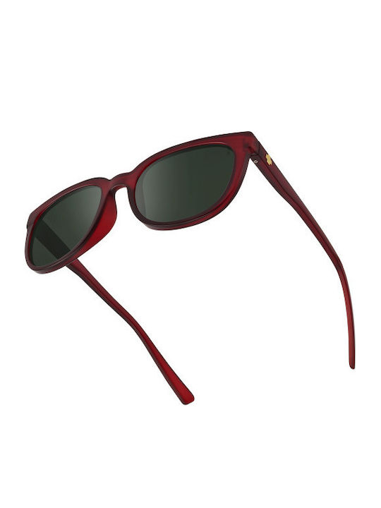 Spy Bewilder Matte Unisex Ochelari de soare cu Roșu Cadru și Roșu Polarized Lentilă 6700000000244