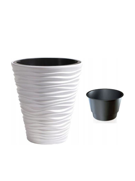Prosperplast Flower Planter Plastic White 34.5x34.5cm.