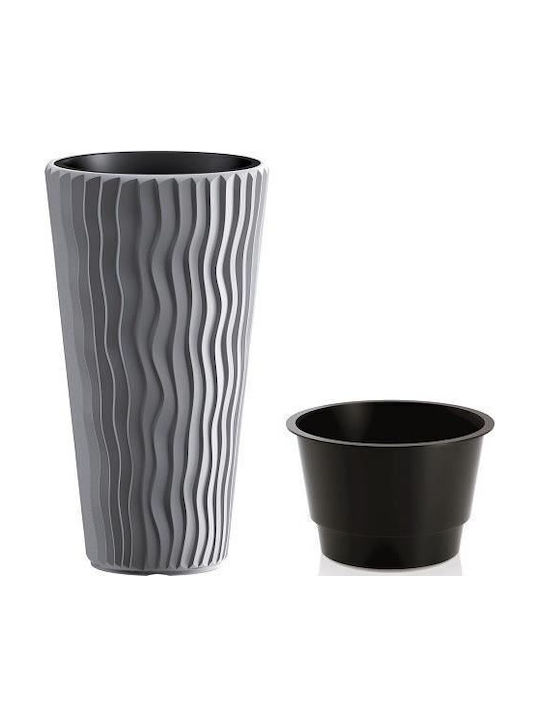 Prosperplast Flower Ghiveci Plastic Gri 29.7x29.7εκ.