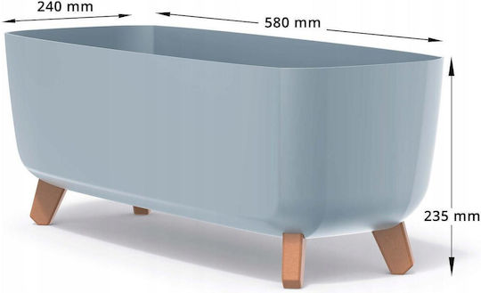 Prosperplast Topf Kunststoff Light Gray 58x24x23.5cm.