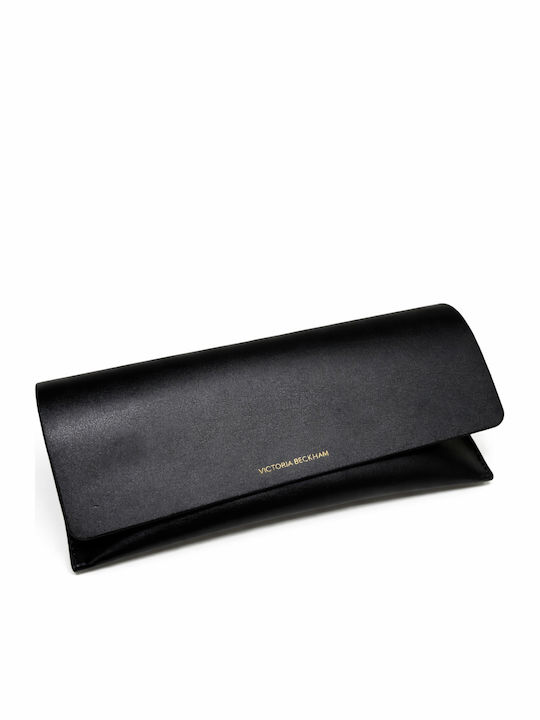 Victoria Beckham Unisex Sonnenbrillen mit Schwarzem Horn umrandetem Rahmen und schwarzen Gläsern