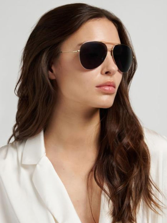 Victoria Beckham Unisex Sonnenbrillen mit Goldenem Metallrahmen