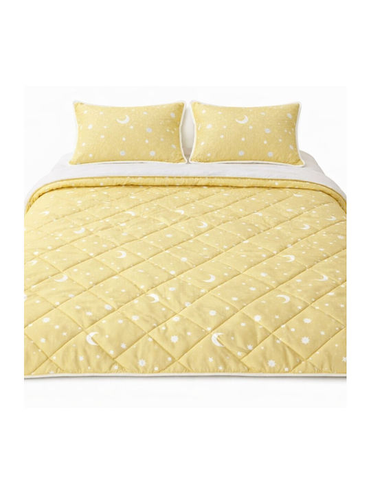 Pucioasa Set Pilotă Dublu 200x215cm Galben 3buc 250 g/mp²Gsm