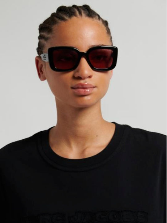 Marc Jacobs Unisex Γυαλιά Ηλίου με Μαύρο Κοκκάλινο Σκελετό και Κόκκινο Φακό MARC 888/S 807/4S