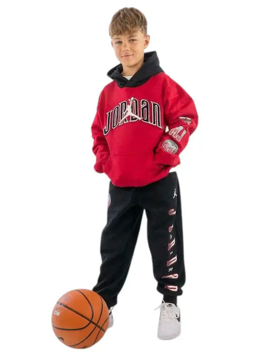 Kids Sweatshirt with Hood and Pockets Red