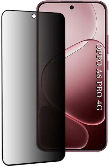 Full Glue Privacy Screen Protector Μαύρο (Oppo A6 Pro 4G, Oppo A6 Pro 5G)