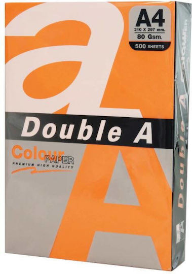 Double A Color Paper Copier A4 80gsm 500 Sheets Ream Double A Saffron Intens