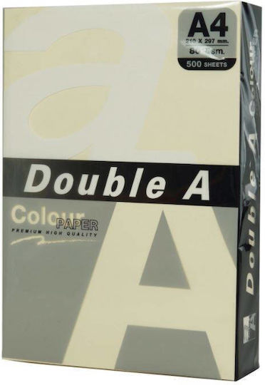 Double A Colored Paper Copier A4 80gsm 25 Sheets Ream Double A Pastel Ivory