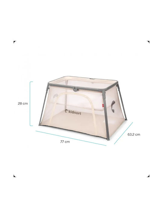 Kidnort Loc de joacă cu Saltea Gri 63.2x77cm