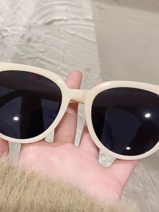 King Unisex Sunglasses with Beige Frame and Brown Polarized Lens SUNKI345-SN012