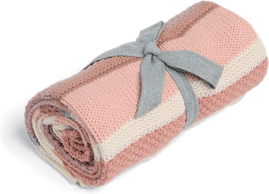 Mamas & Papas Blanket Nursery Swaddling Blankets Knitted Pink 80x100cm
