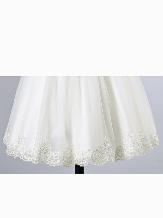 Children's Dress Satin Off-white