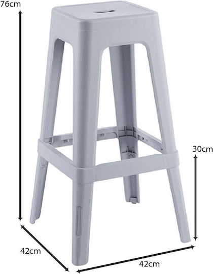 Σκαμπό Μπαρ από Πολυπροπυλένιο Relix 42x42x76cm Σκαμπό Μπαρ από Πολυπροπυλένιο Relix 42x42x76cm