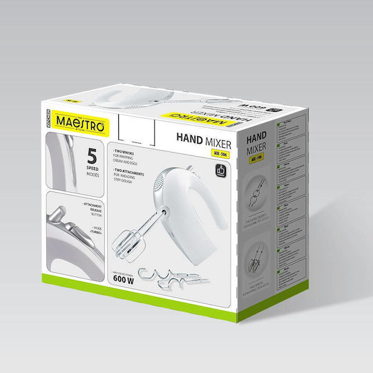 Maestro Hand Mixer 600W White