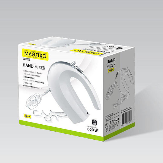 Maestro Hand Mixer 600W White