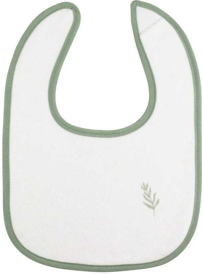 Trois Kilos Sept Waterproof Fabric Baby Bib with Hoop & Loop Fastener Green for 4 m+ 6 Pieces
