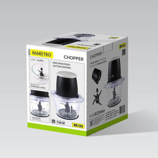 Maestro Мултифункционална Машина Multi 750W с Капацитет 1.2л Черна