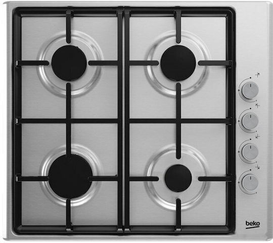 Beko HIBG 64122SX Gas Cooktop Autonomous 58x51εκ. Silver