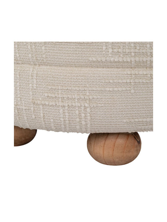 Stool For Living Room With Storage Space Upholstered with Fabric Graphite 48x48x40cm