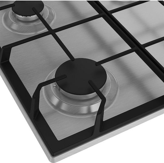 Beko HIBG 64122SX Gas Cooktop Autonomous 58x51εκ. Silver