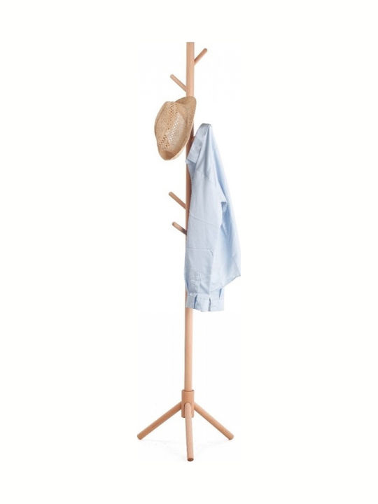 TnS Wooden Coat Rack Brown 42x42x175cm