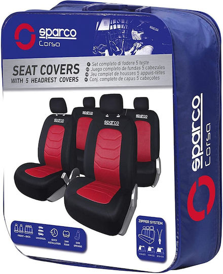 Sparco 9бр Черен / Червено