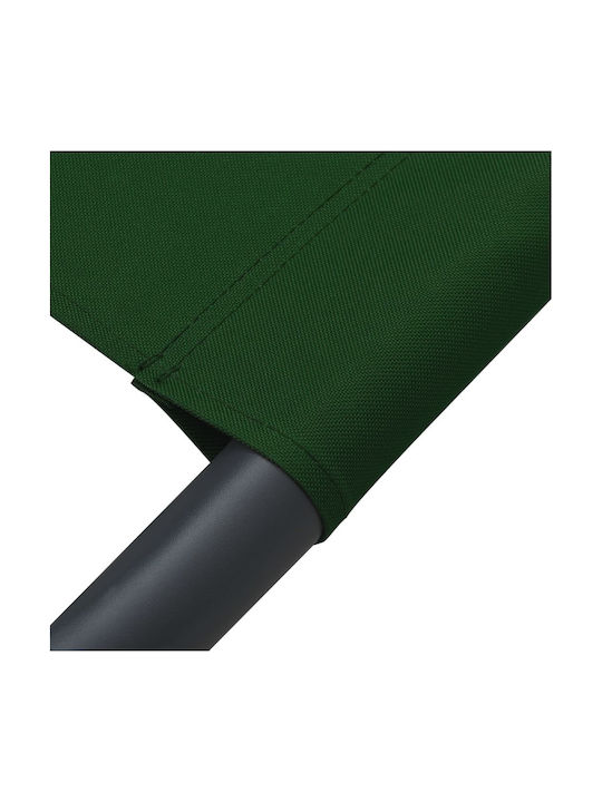 Liegestuhl-Bett Doppel Metall mit Kissen & Sonnenschirm Green 200x173x135cm.