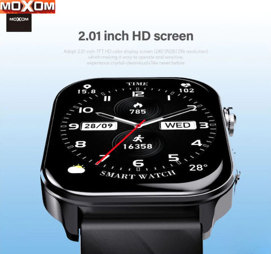 Moxom Mx-wh25 Smartwatch 2.01” Calls GPS 100+ Sport Modes Waterproof 10m & Health Tracker Pink