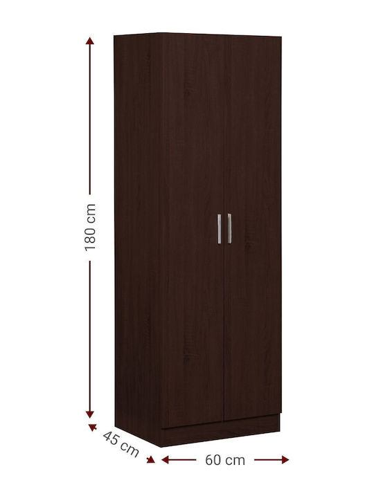Doppeltür Kleiderschrank Wilson 2D Wenge 60x45x180cm