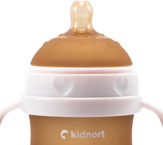 Kidnort Educational Sippy Cup Silicone with Handles Pink 150ml