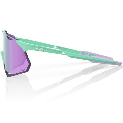 100% Cycling Glasses Hypercraft XS with Green Frame & Mirror / Photochromic / Transparent Lenses