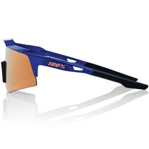 100% Cycling Glasses Speedcraft XS with Blue Frame & Mirror / Photochromic Lenses