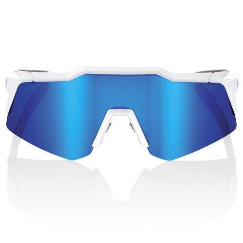 100% Cycling Glasses Speedcraft XS with White Frame & Mirror / Photochromic Lenses