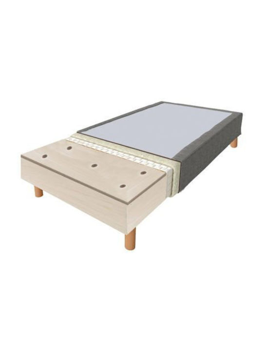 Pat Dream Dublu Tapitat Cu Material Bej Potrivit Pentru Saltea 170x200cm
