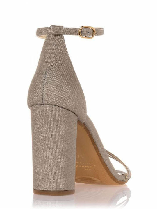Fabric Sandals Gold