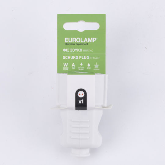 Eurolamp Female Schuko Plug White