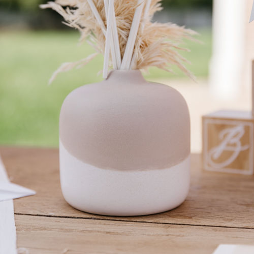 Beauty Home Decorative Vase Ceramic Diana Beige 11x11xH11.5cm