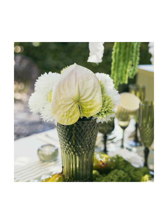 Beauty Home Vază Decorativă Sticlă Iris Verde 23cm 1buc